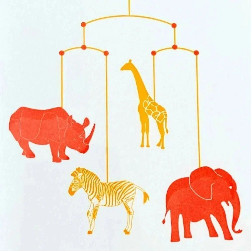 Baby Safari Mobile Greeting Card